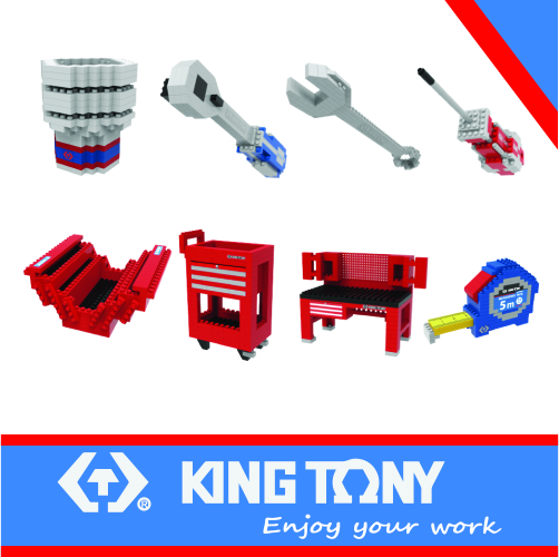 TOOL DIAMOND BLOCK SET WITH DISPLAY BOX 8 PIECES – King Tony